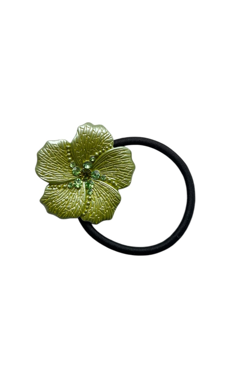 Flower Hair Tie -  Pistachio