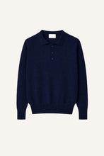 Load image into Gallery viewer, Coming soon. Cashmere Polo shirt - Navy
