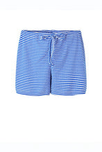 Load image into Gallery viewer, Nova Shorts Fine Stripe, Klein/Ecru
