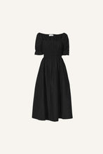 Load image into Gallery viewer, Square Neck Poplin Dress Black
