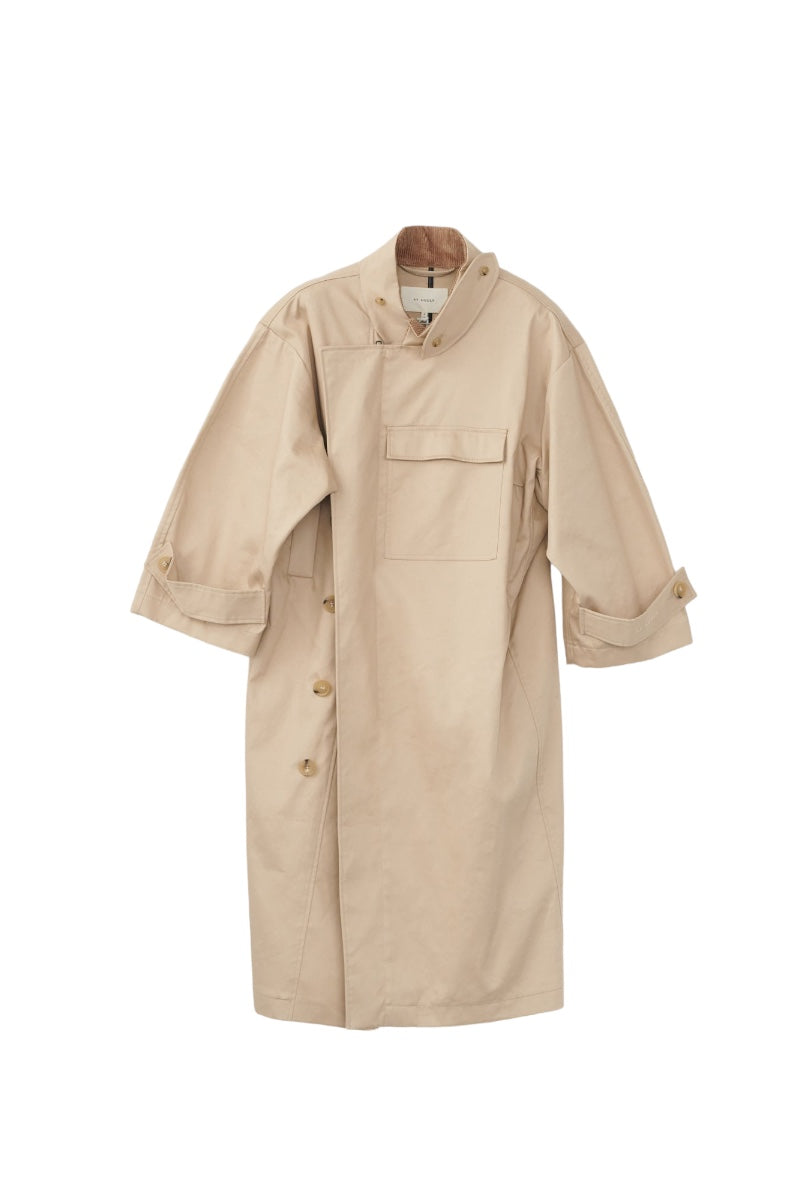 Water Resistant Coat - Cool Beige