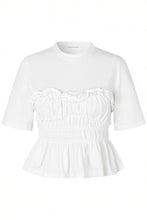 Load image into Gallery viewer, Vilde smock tee - white
