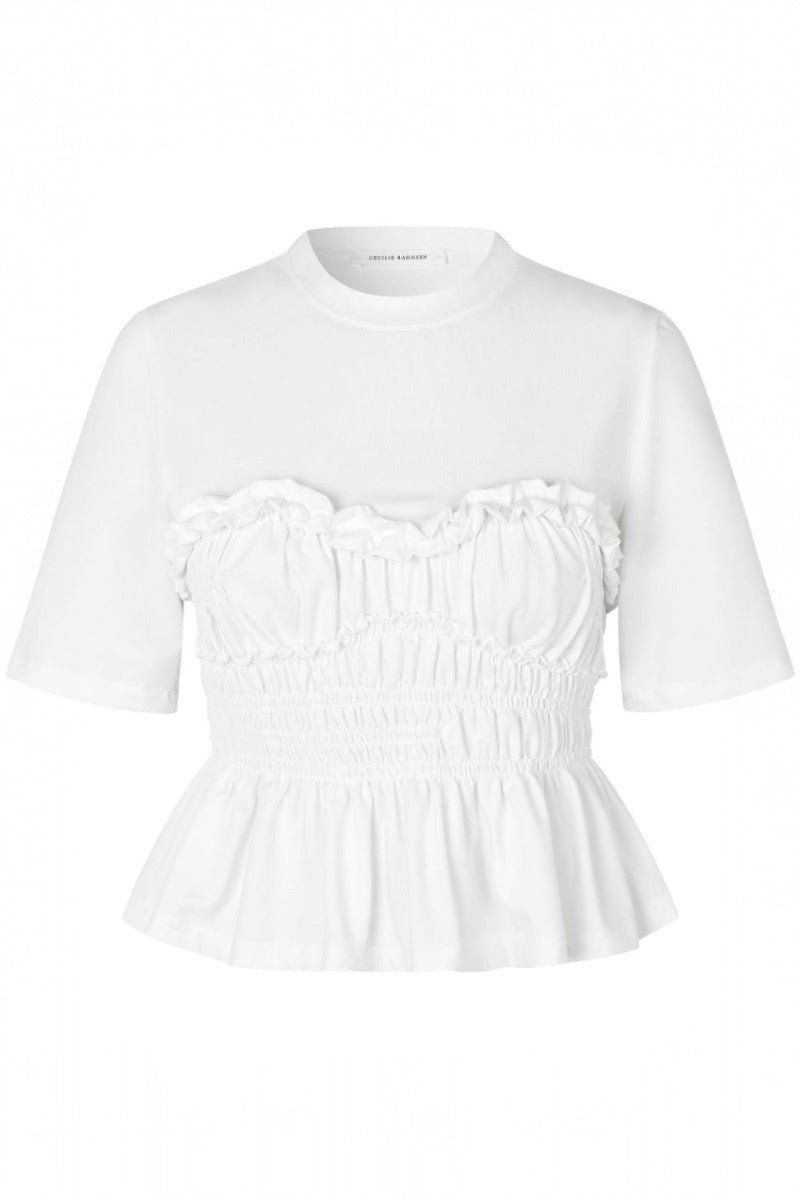 Vilde smock tee - white