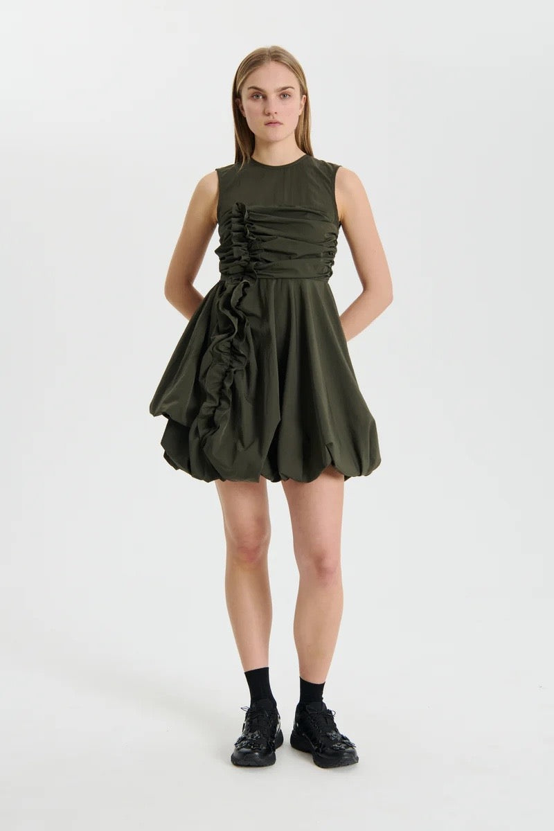 Olivia Dress - Grey Olive