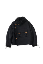 Load image into Gallery viewer, Heavy Wool Officer Jacket - Black
