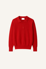 Load image into Gallery viewer, Cashmere Polo shirt - Perfect red
