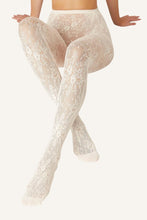 Load image into Gallery viewer, Lace tights - off white
