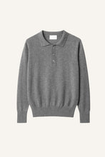Load image into Gallery viewer, Cashmere Polo shirt - Grey Melange
