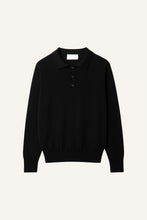 Load image into Gallery viewer, Restocks coming soon. Cashmere Polo shirt - Black
