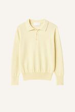 Load image into Gallery viewer, Cashmere Polo shirt - Butter Yellow
