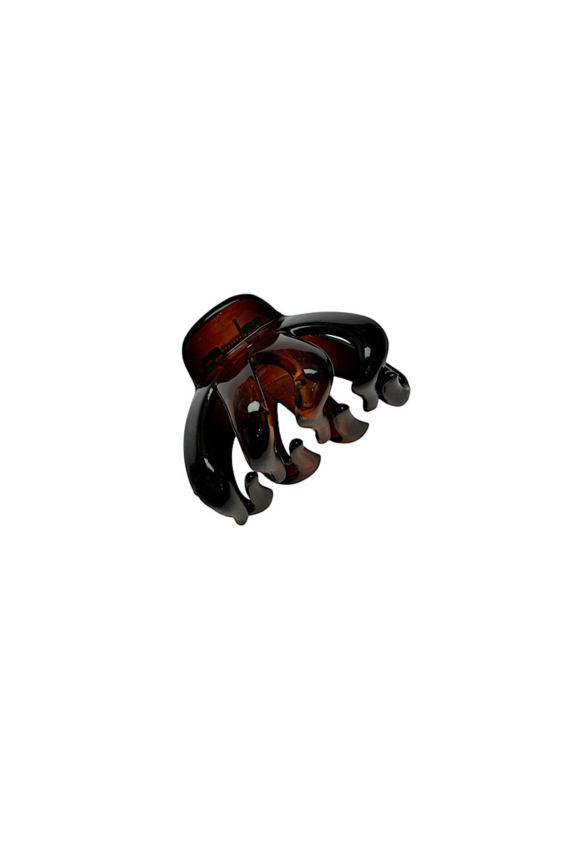 Round Hair Claw - Dark Brown