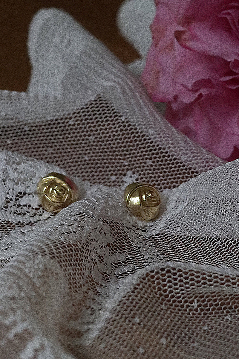 Rose Stud Earring - Gold