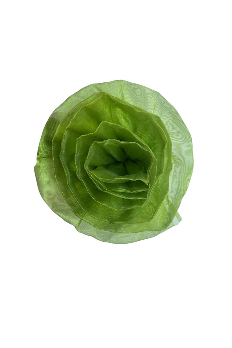 Carrie Flower Rosette - Apple green